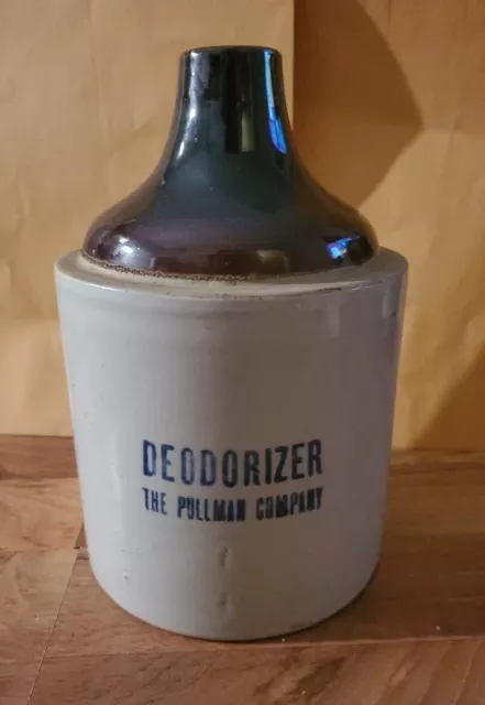 Deodorizer The Pullman Company Stoneware Pottery Jug Railroad Train Vintage