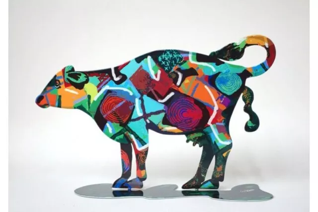 David Gerstein Pop Art Cow Tikva Sculpture Steel Laser Cut