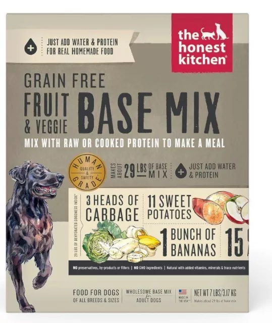 The Honest Kitchen Dehydrated Grain Free Fruit & Veggie Base Mix Dog Food 7lbs.