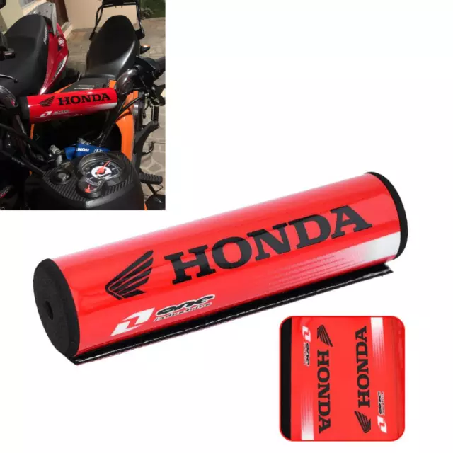 Mousse Guidon Moto Honda Motocross Quad Avec Bar CRF TRX Couleur Rouge Noir 20CM