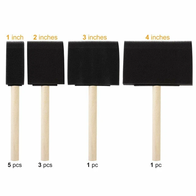 1X(Set Di Spugna Per Pittura Con Pennello In Schiuma Con Manico In Legno Di F9Q3 3