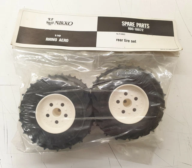 RARE NIKKO AERO Rhino Thunderbolt Spare Rear Wheels And Tyres