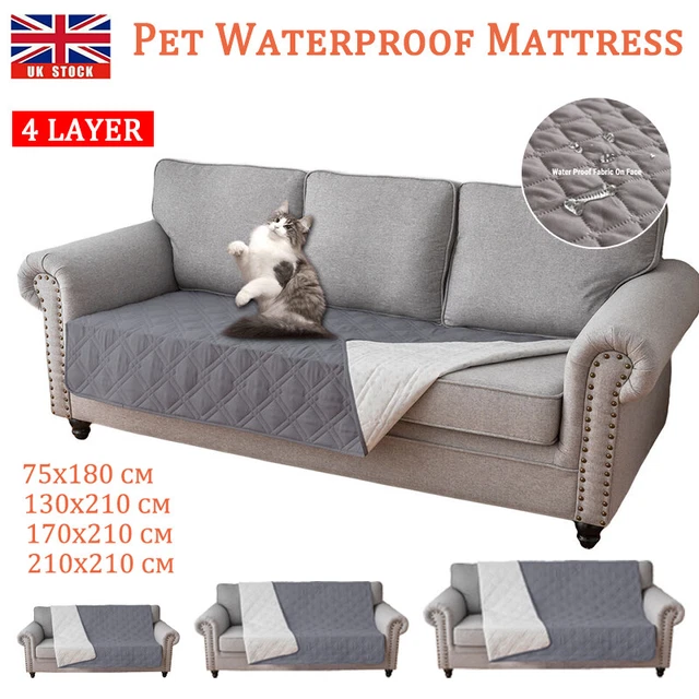 Waterproof Quilted Bedspread Throw Anti-Slip Bed Cover Sofa Pet Protector Mat