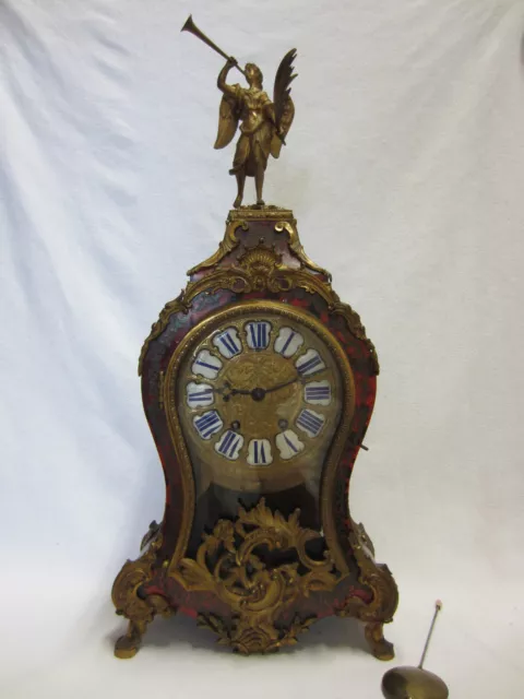 BOULLE-UHR - LOUIS XV PENDULE - um 1850 - FRANKREICH - "H & F PARIS"