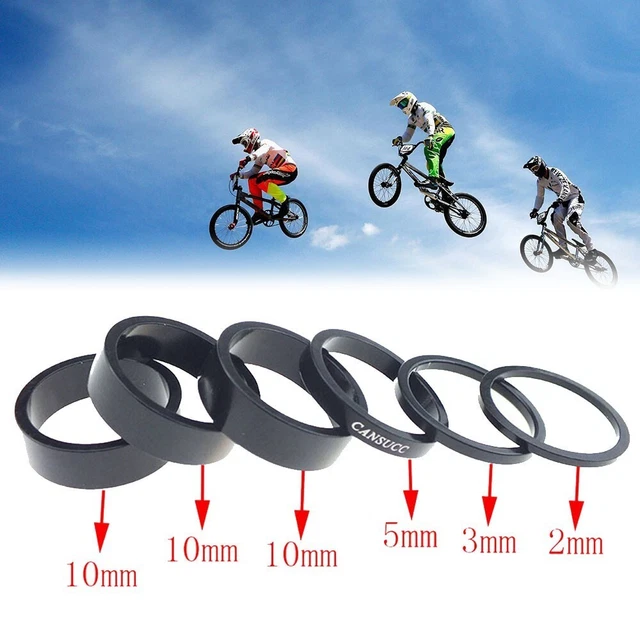 Entrétoises De Casque Wheels Manufacturing, 7,5 Mm, 1 1/8 Pouce, Argent, Lot De 3, Neuves
