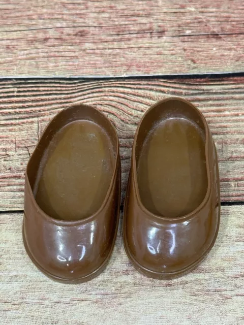 Vintage MY FRIEND MANDY Doll ~ HTF Rare BROWN Slip-On SHOES ~ Taiwan