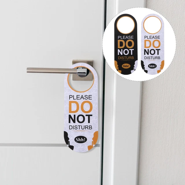 2 Panneaux Conference 'Do Not Disturb' - Signe Bureau Porte 18x5cm - Argent - Pour Réunion, Bureau Ou Toilettes