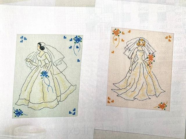 Wedding Belles Bride Retro inspired cards Lucie Heaton Cross Stitch Chart