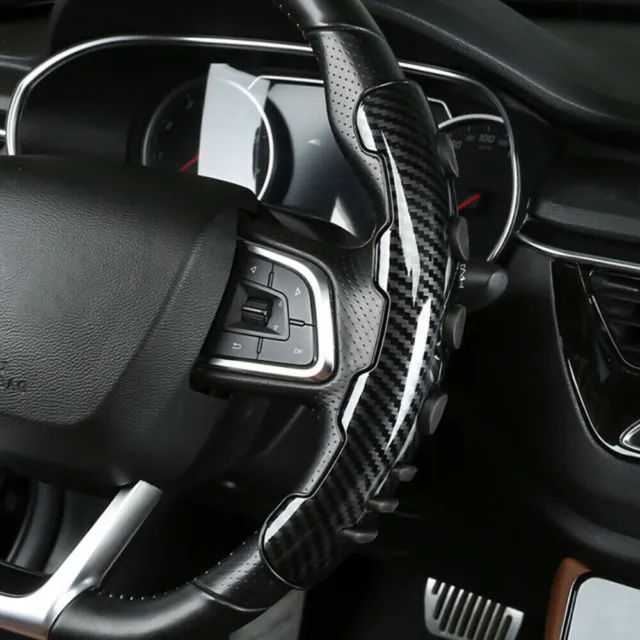 2x Carbon Fiber Non-Slip Car Steering Wheel Booster Cover For Car Accessories
