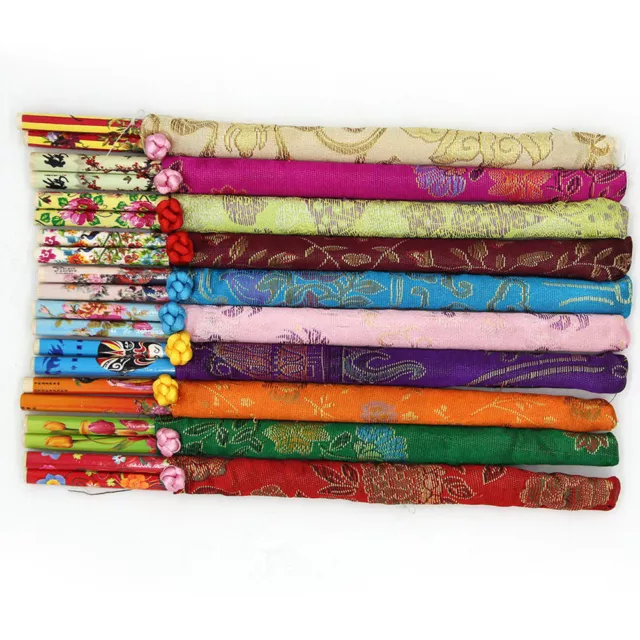Exquisite Pack of 1/2/5 Pairs Traditional Chinese Bamboo Chopsticks Gift  Best