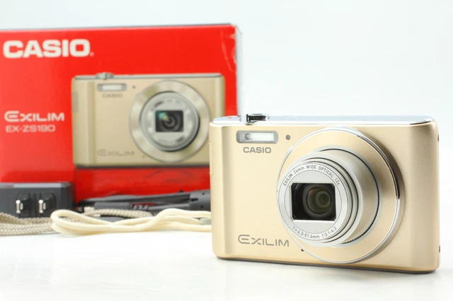 TOP MINT IN Box] CASIO EXILIM EX-ZS190 GD Digital Camera