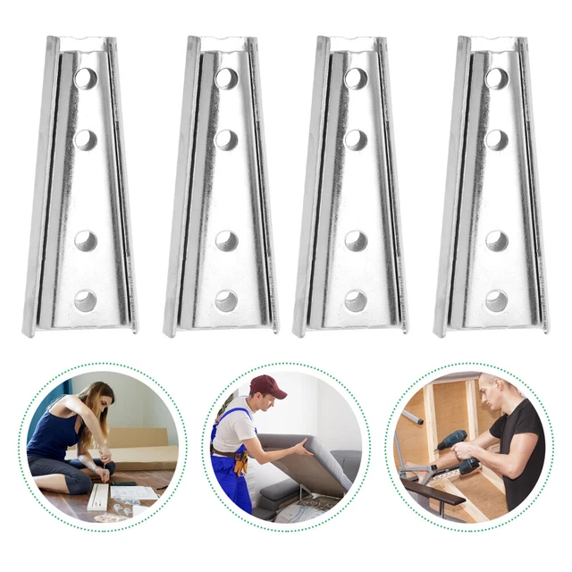 4 Pairs Sofa Connector Brackets Latch Cone Holder Stand Bedstead