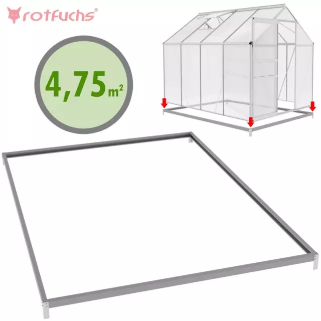 Rotfuchs® Fundament Gewächshaus Treibhaus Frühbeet Gartenhaus Tomatenhaus 4,75m²