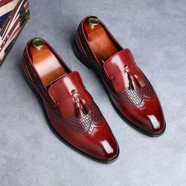 Mocassini slip on casual da uomo formali Oxford tacco basso nuove scarpe casual nappa