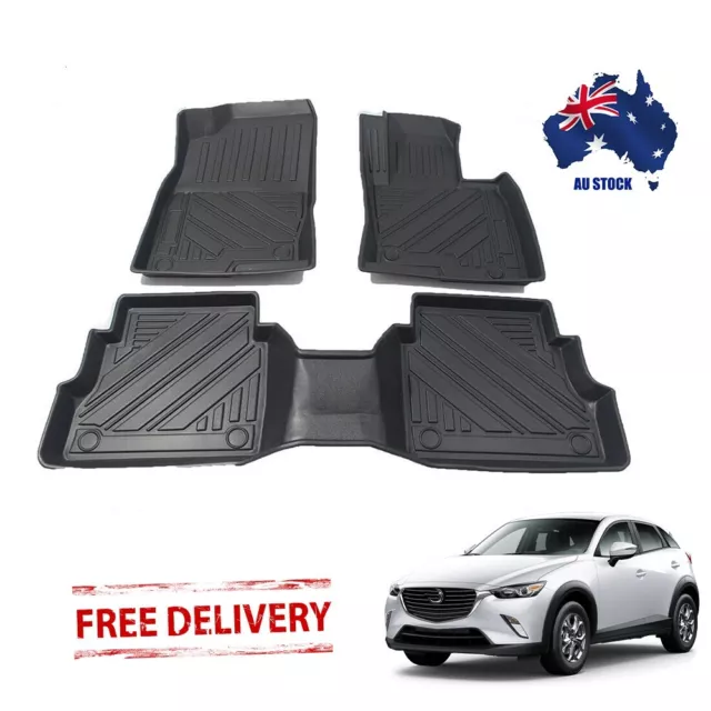 Heavy Duty Premium Waterproof Floor Rubber Mats 3pc set Fit Mazda CX5 2017-2023