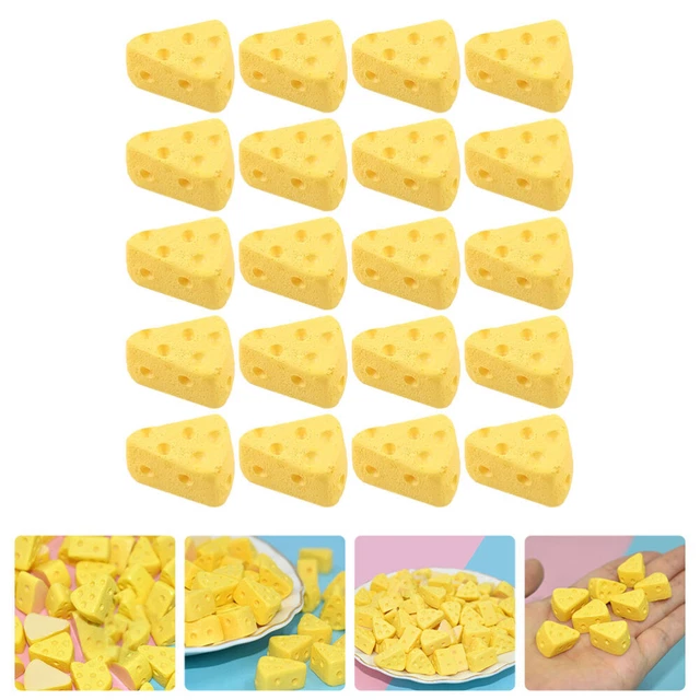 100 Pcs Fake Cheese Statuette Child Home Décor Hand Decor Flower Pot Ornaments 2