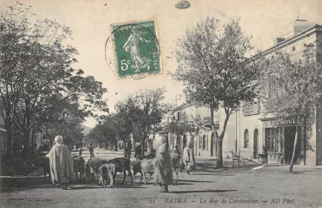 Cpa Algerie Batna La Rue De Constantine