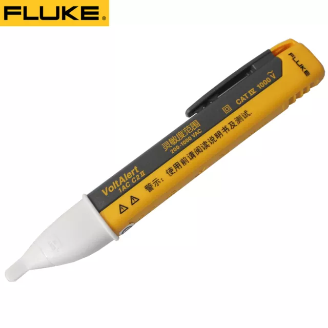 Fluke Volt Alert 200-1000V Ac Voltage Tester Led Beeping + Led Light Cat Iv 1...