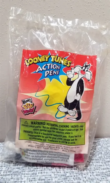 New 2000 Wendy's Kids Meal Looney Tunes Action Pen - Sylvester