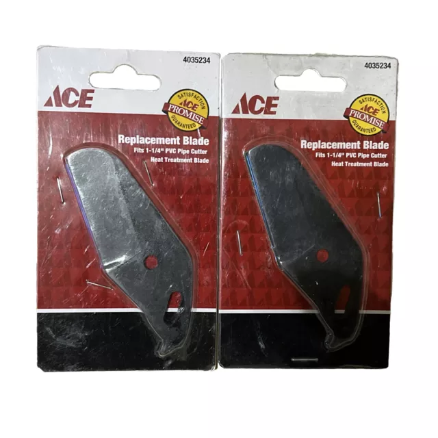 LOT OF TWO (2) Ace 1-1/4 Inch Replacement PVC Pipe Cutter Blades 4035234 - New