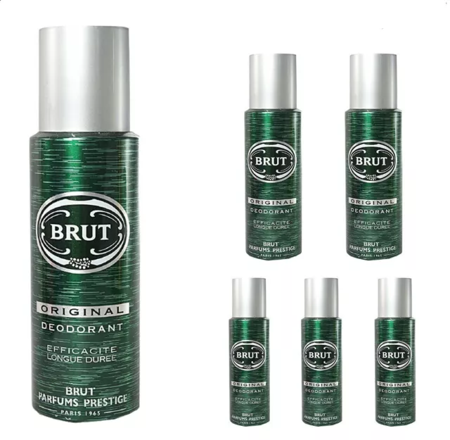 Brut Original Deodorant Bodyspray 200Ml Can 6 Pack