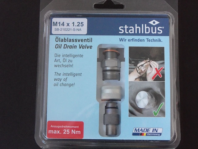 Vanne De Vidange D'huile M141.25 En Laiton Et Acier Inoxydable