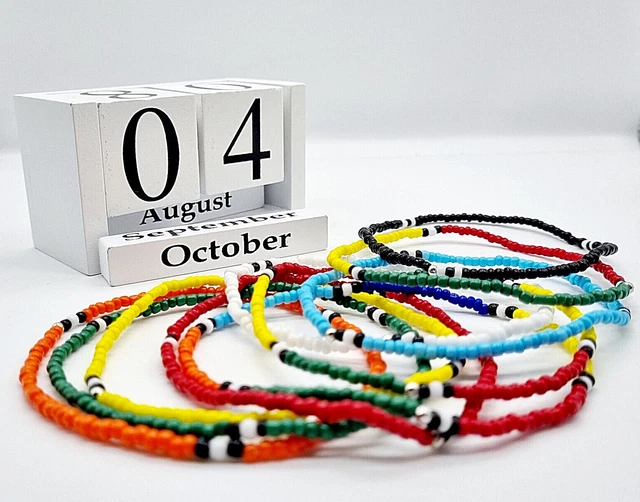 Beaded elastic ankle rasta boho bracelet chain foot anklet friendship 25cm