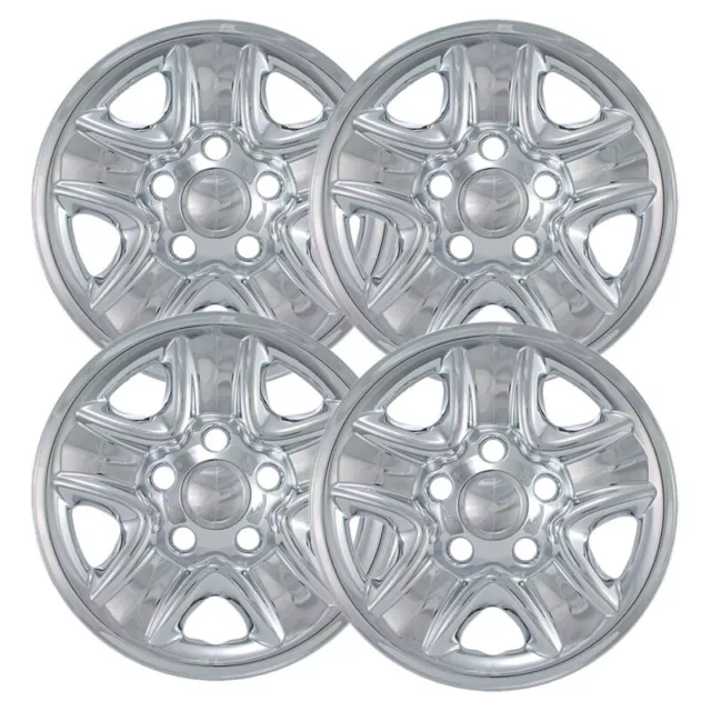 Set of 4 Chrome ABS Impostor Wheel Skins for 07-21 Toyota Tundra Rim Covers