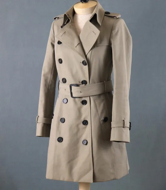 BURBERRY PRORSUM Trench Coat Made in Italy Beige Belted Nova Check Jacket SZ 38