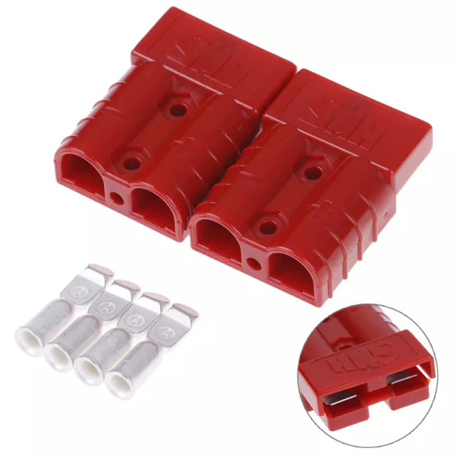 2x#50A 600V car battery quick connect disconnect power wire cable connector.di