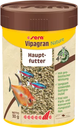 Sera Vipagran Nature 100ml Softgranulat für alle Zierfische Hauptfutter