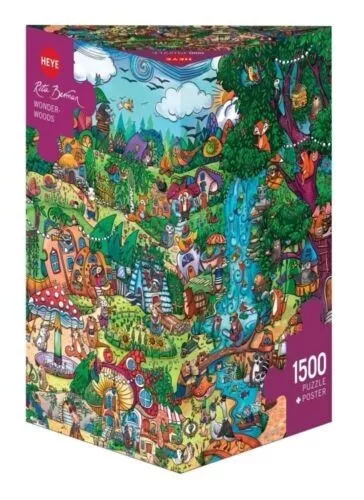 Heye Puzzles - Dreieckig, Wonderwoods, Berman 1500-teiliges Puzzle HY29792