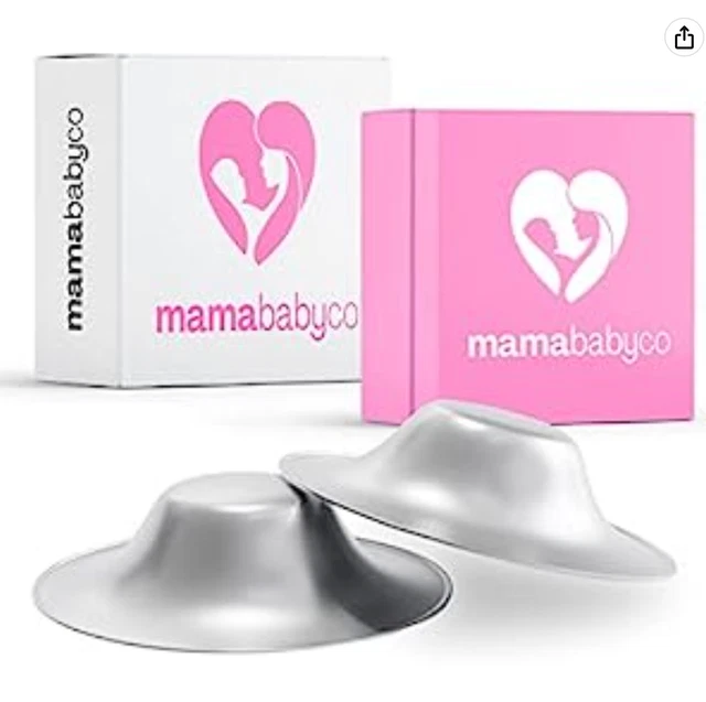 MamaBabyCo 999 Silver Nursing Cups - The Original Nipple Shields for Nursing New