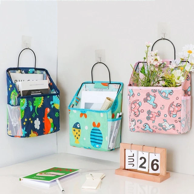 Cabilock Panier De Rangement Suspendu Osier Tissé Main Organisateur De Bureau Ours Panier Décoratif Pour Chambre Et Maison