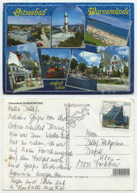 58472 - Baltic Sea resort Warnemünde - postcard, run 11.9.2001