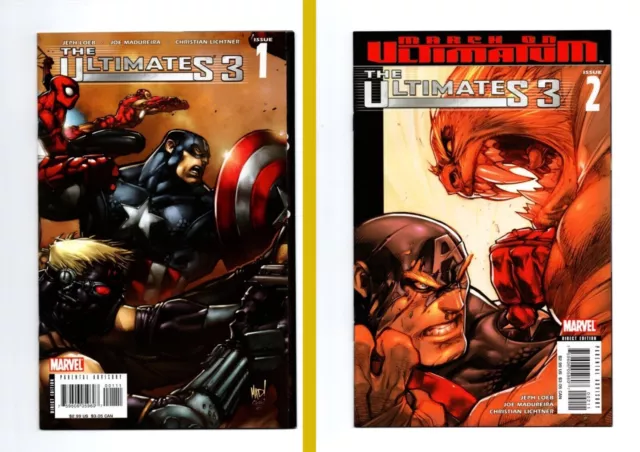 The Ultimates 3 #1 (Variant) & #2,  Vo.1, Marvel comics, 2008