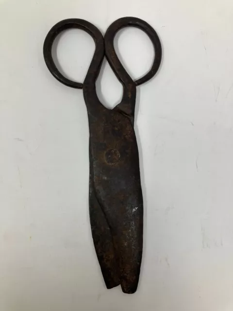 Vintage Old Handmade Handcrafted Unique Iron Scissors Collectible