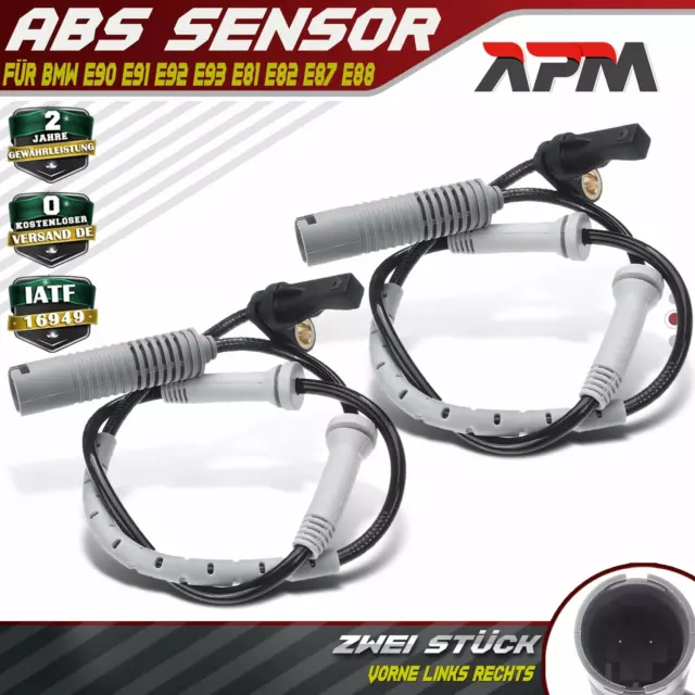 2x ABS Sensor Raddrehzahl Vorne für BMW 3er E90 E91 E92 E93 1er E81 E82 E87 E88