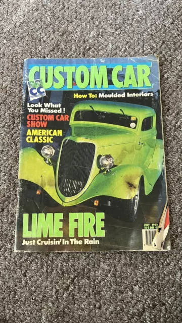 Custom Car Magazine - July 1992 - Lime Fire, Custom Car Show, Moulded Interiors