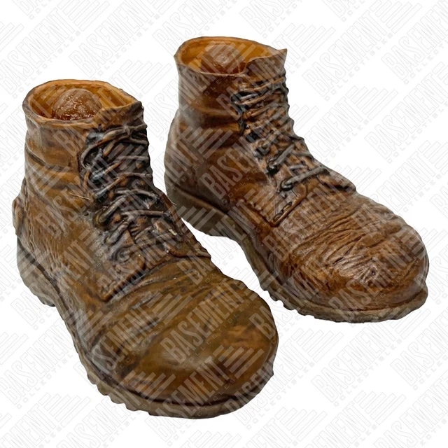 Mezco One:12 Gomez: Local 112 Union - Brown Work Boots 1:12 Scale Fodder
