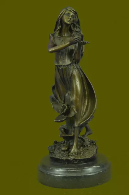 Signed Original Art Deco by Italian Artist Mavchi Mother Nature Bronze Sculpture