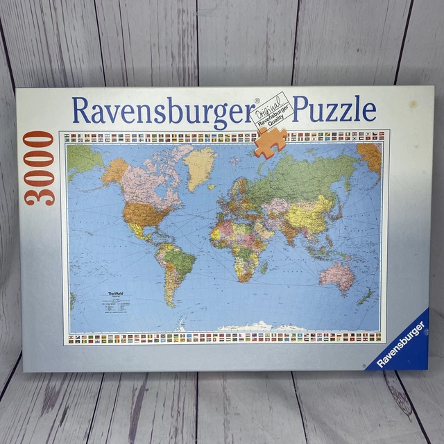 PUZZLE RAVENSBURGER 3000 pièces puzzle carte politique du monde 1999 ...