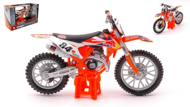 Miniature Moto auto 1:18 Burago KTM SX 450 Bull N.84 Jeffrey Herlings Bike
