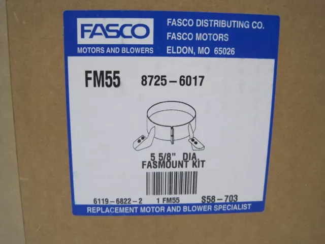 New Fasco FM55 8725-6017 Fasmount Kit 5-5/8" 3-Leg Motor Belly Band Bracket 3