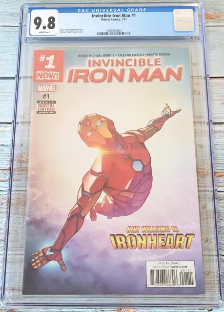 INVINCIBLE IRON MAN 1 CGC 9.8 1st Cover RIRI WILLIAMS Ironheart AVENGERS 2016