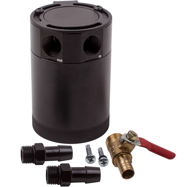 Universal Oil Catch Reservoir Breather Can Oil Tank 2-Port Réservoir d'huile