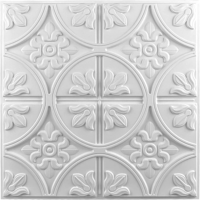 Art3d Drop Ceiling Tiles 2x2, Glue-up Ceiling Panel, Fancy Classic Style in