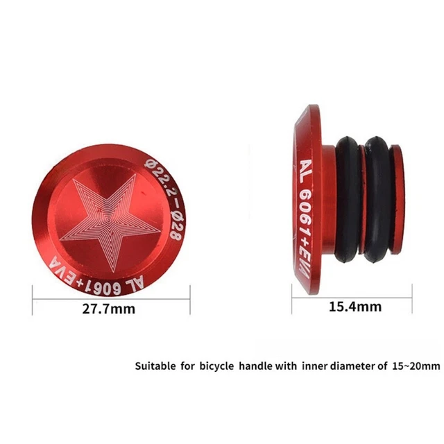 Lot de 2 embouts de guidon de vélo pour VTT, vélo de route