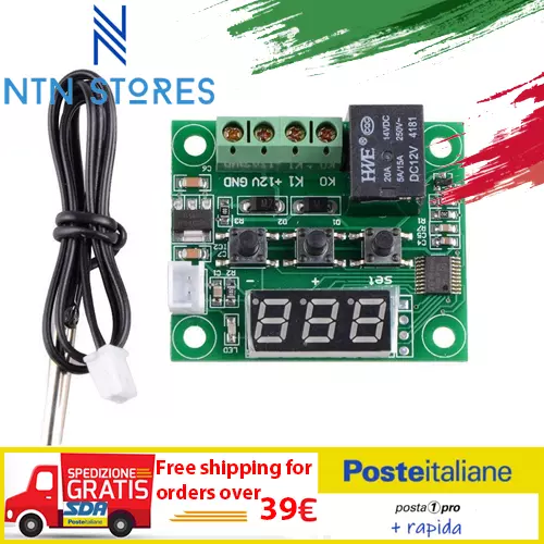 Modulo W1209 Termostato Digitale Sensore di Temperatura -50° 110°C con sonda NTC