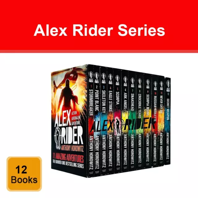 Alex Rider Series 12 Books Collection Set by Anthony Horowitz Secret Weapon